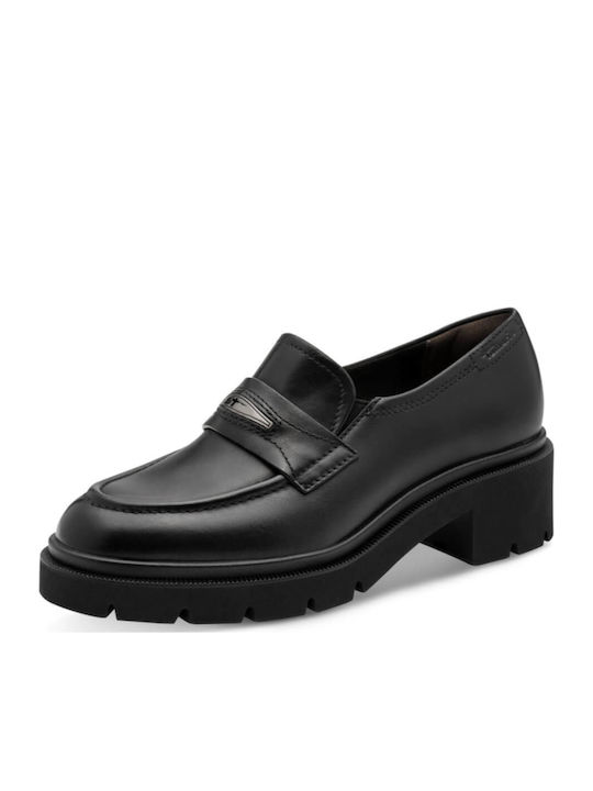Loafers Dama Din Piele În Culoare Neagră