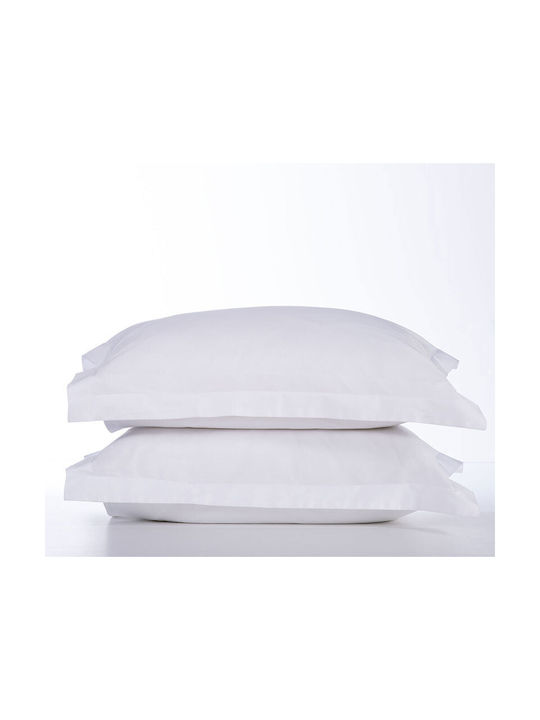 Nef-Nef Homeware Elements Σετ Μαξιλαροθήκες Oxford White 52x72εκ.