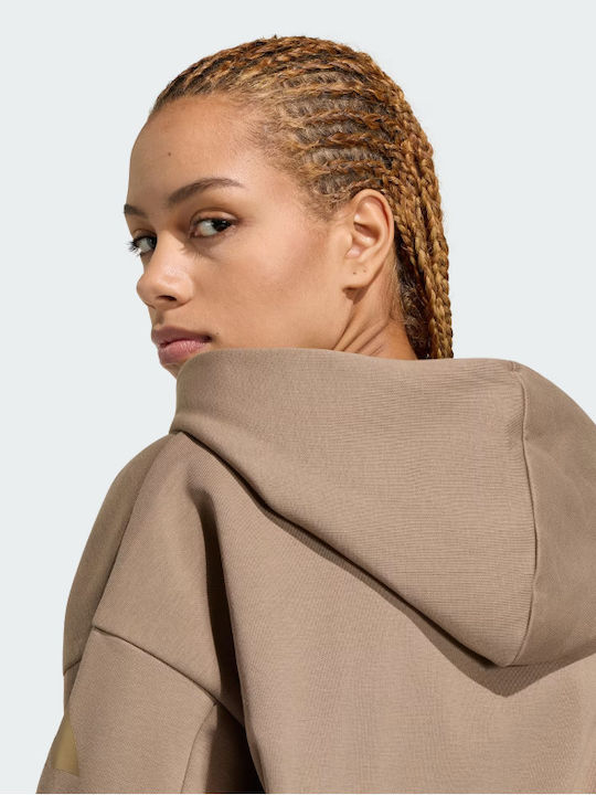 Essentials Damen Sweatshirt mit Kapuze Braun