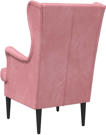 Sessel Samt Rosa 65x79x100cm