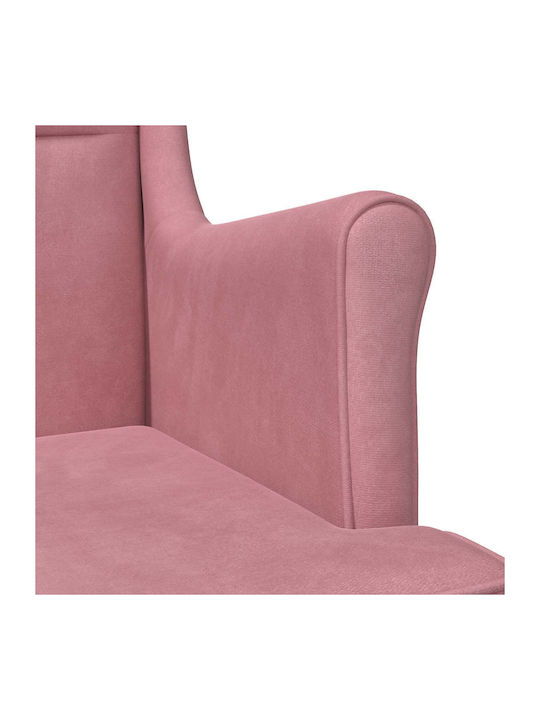 Sessel Samt Rosa 65x79x100cm