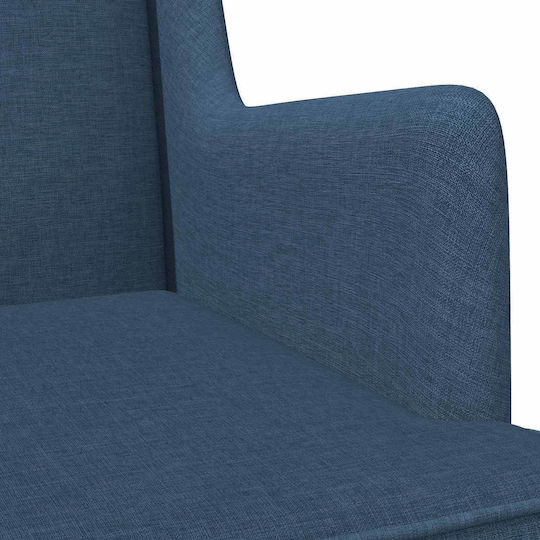 Schaukelnder Sessel Blau 62x80x85cm