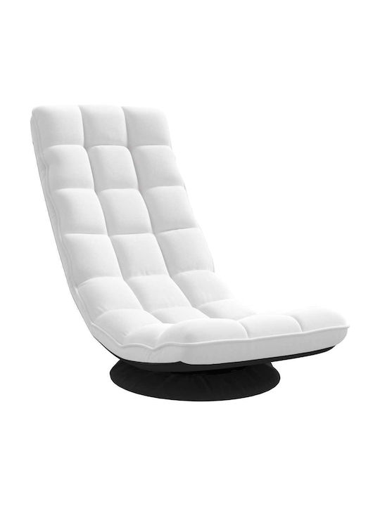 Swivel White Armchair 70x51x79cm