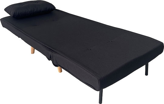 Armchair Bed Black 190x105x84cm