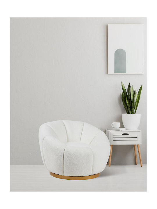 Snuggle Armchair Swivel White 95x87x69cm