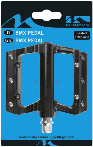 M-Wave Bicycle Pedals Flat Black