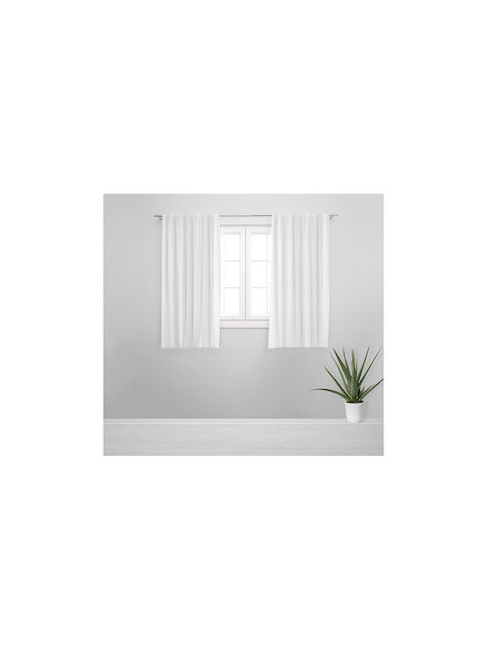 Easy Home Perdea de Fereastră cu Coafură Marimba Albă 140x150cm