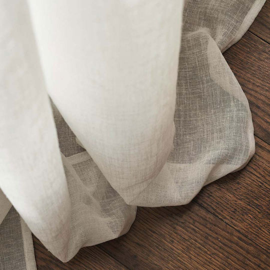 Gofis Home Κουρτίνα με Τρουκς Off White 200x295εκ.