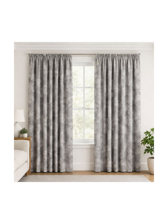 My Home Luxury Curtain with Pencil Pleat Dark Gray 280x270cm