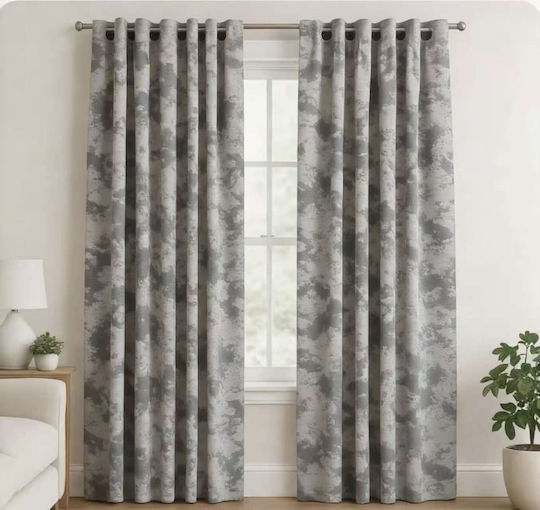 My Home Luxury Curtain with Pencil Pleat Dark Gray 280x270cm