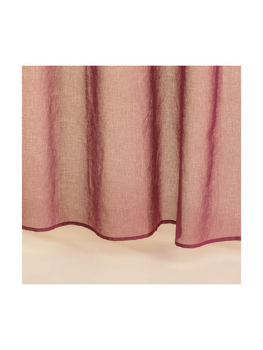 Κουρτίνα με Τρουκς Dark Pink 140x260εκ.