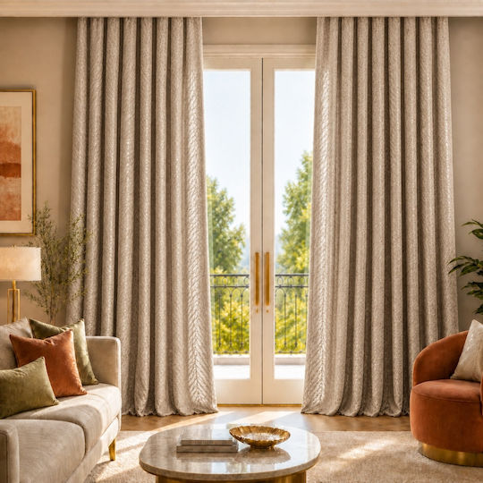 My Home Luxury With Pencil Pleat Beige 280x270cm