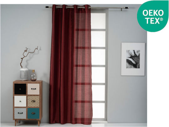 Easy Home Κουρτίνα με Τρουκς Corpus Μπορντό 140x260εκ.