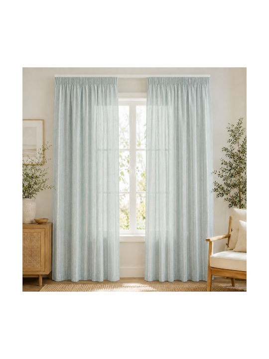 My Home Luxury Curtain With Pencil Pleat Mint 280x270cm