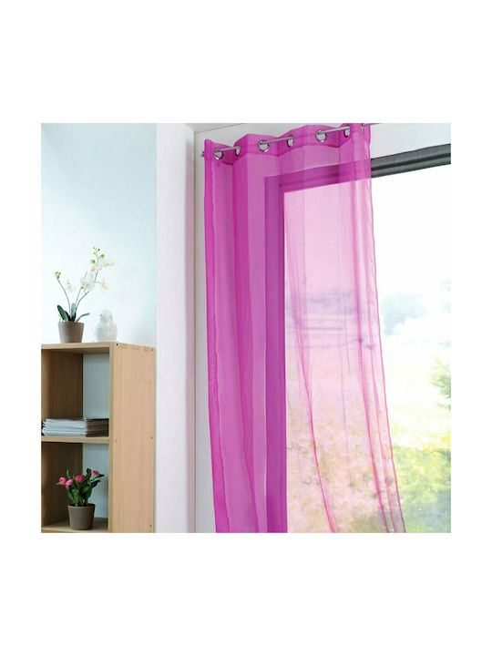 Curtain with Grommets S-F Monna Fuchsia 135x260cm