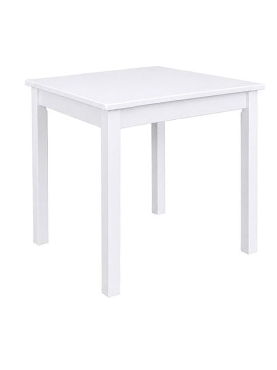 Table Tavern Wooden White 80x80x75cm