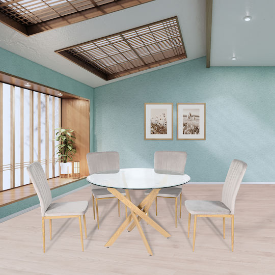 Katla Κουζίνας Διάφανο / Φυσικό 120x120x75εκ. Katla Κουζίνας Διάφανο / Φυσικό 120x120x75εκ.