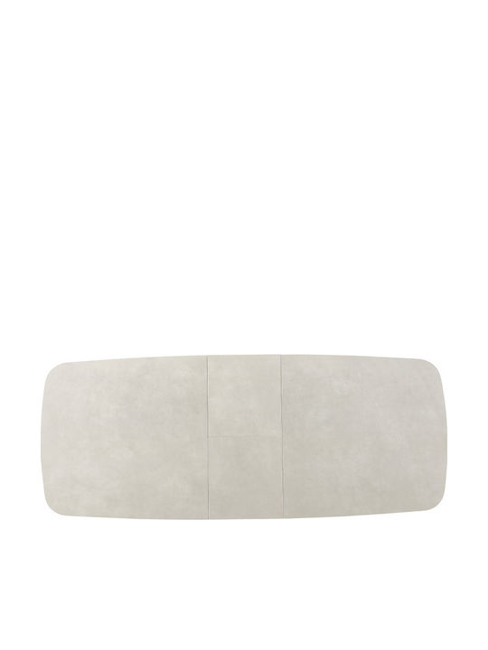 Celeste Kitchen Table Extendable with Marble Surface Beige 180x90x76cm