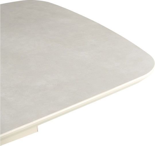 Celeste Masă Extensibilă Pentru Sala De Mese Cu Suprafață Din Marmură Bej 180x90x76cm