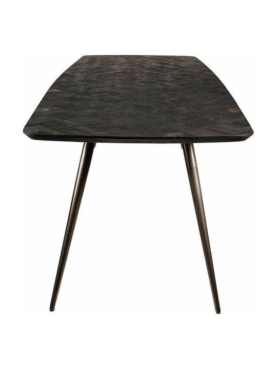 Masă Sala de mese din Lemn Masiv Negru 240x100x77buc