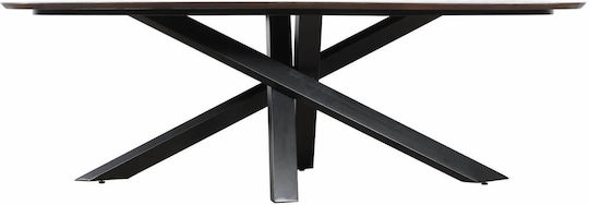 Table Dining Room from Solid Wood & Metal Brown 280x110x77cm