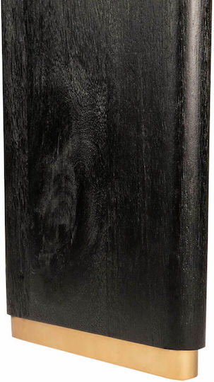 Liber Luxury Living Masă Pentru Sala De Mese Din Lemn Masiv Și Metal Negru 240x100x77cm