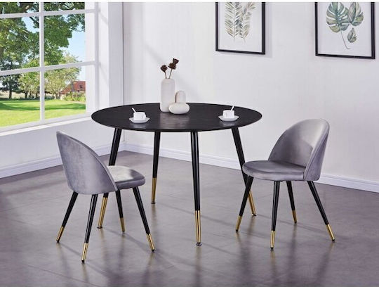 Dallas 104 Round Table Dining Room Wooden Natural 75x75cm