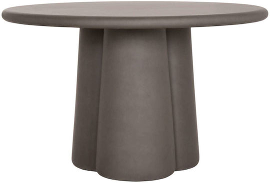 Rundes Esszimmertisch aus Beton Grau 120x120x75cm