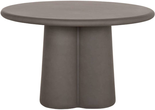 Rundes Esszimmertisch aus Beton Grau 120x120x75cm