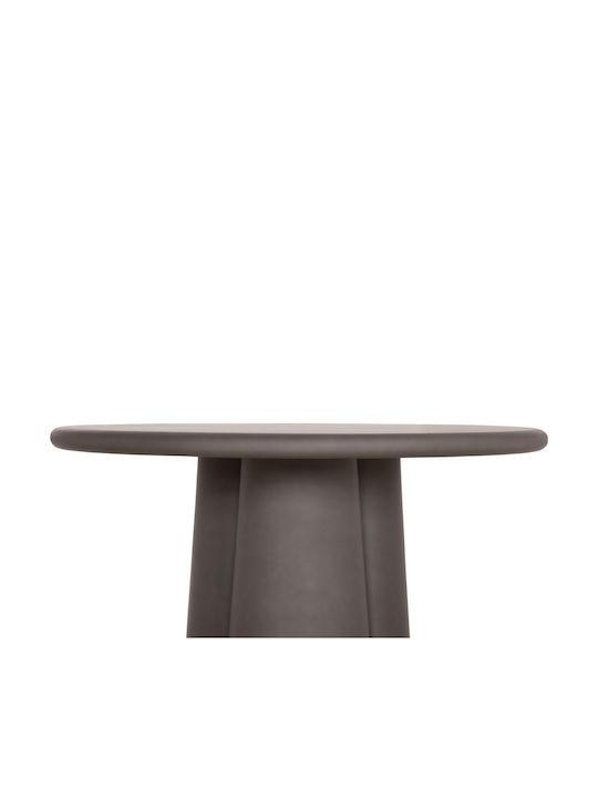Nayu Rundes Esszimmer- und Küchentisch aus Grauem Beton 120x120x75cm