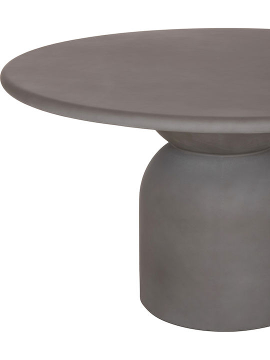 Kazvin Masă Rotundă de Sufragerie din Beton Gri 130x130x75cm