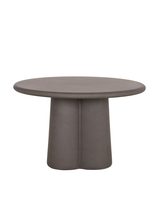 Nayu Rundes Esszimmer- und Küchentisch aus Grauem Beton 120x120x75cm