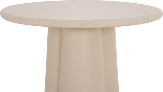 Nayu Masă Rotundă de Dining din Beton Bej 120x120x75cm