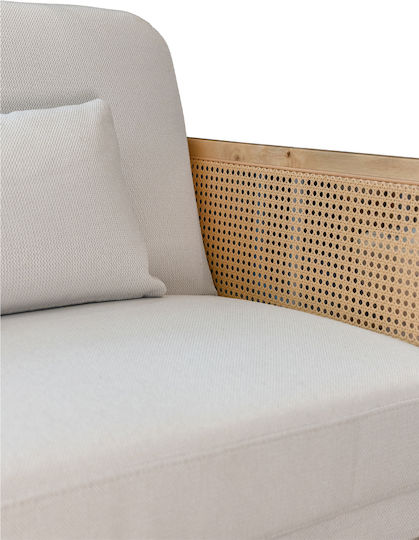 Ammos Three-Seater Couch Bed Off White 196x82x81 cm