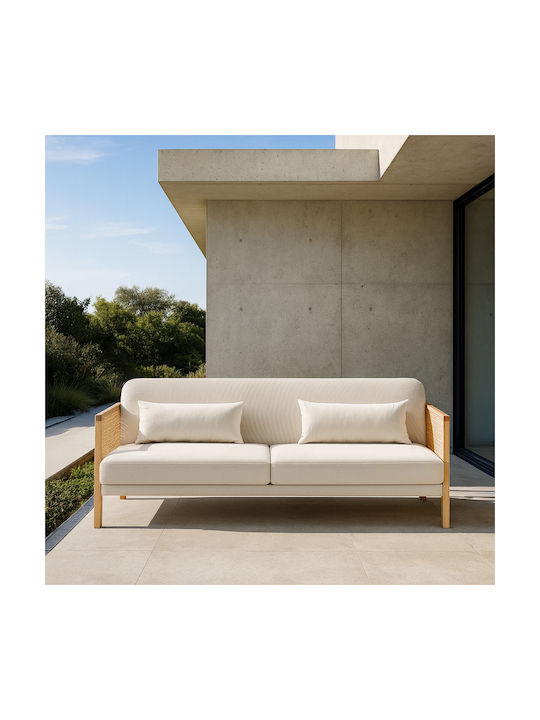 Ammos Three-Seater Couch Bed Off White 196x82x81 cm