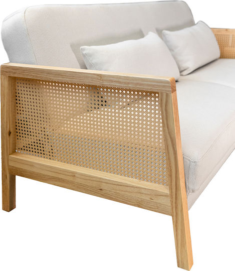 Ammos Three-Seater Couch Bed Off White 196x82x81 cm