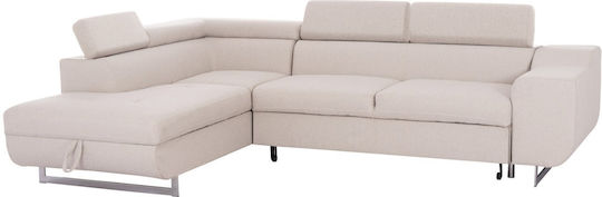Corner Couches Bed Beige 285x205x90 cm Freebox