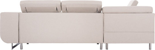 Corner Couches Bed Beige 285x205x90 cm Freebox