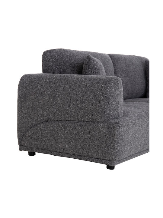 Structo Триместен Диван Сив 227x94x88см