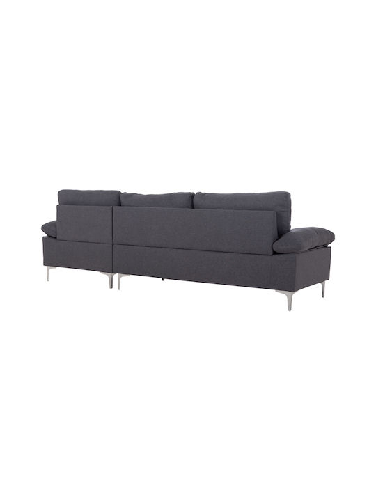 Anton Γωνιακός Καναπές με Δεξιά Γωνία Γκρι 263x133x85εκ.