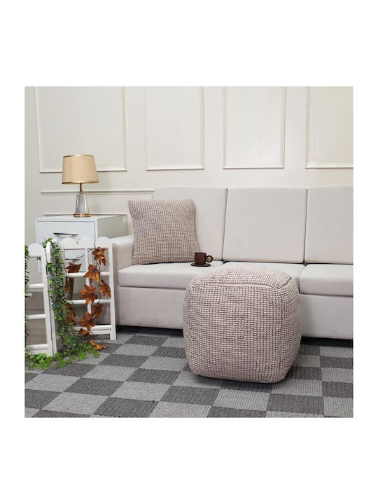 Fylliana Sitzsack Hocker Wasserdicht Fl822 Beiger Farbe 45x45x45cm