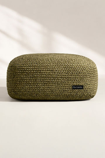 Πουφ Σκαμπό Αδιάβροχο Boho Olive 50x50x25cm