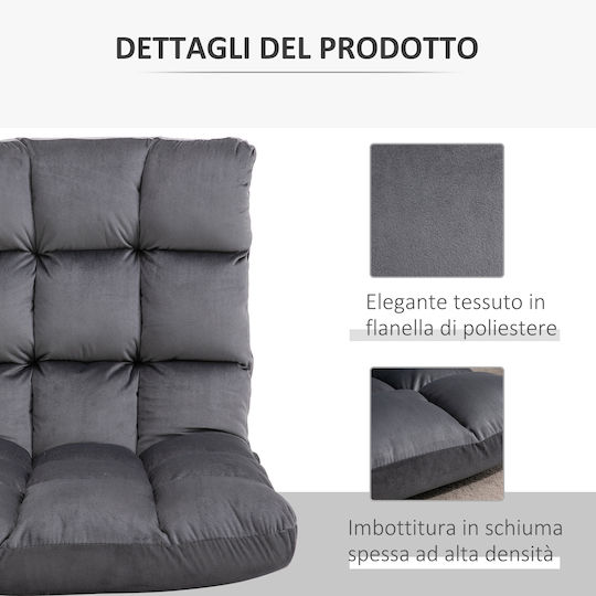 Bean Bag Chair Poof Gray 55x71x53.5cm