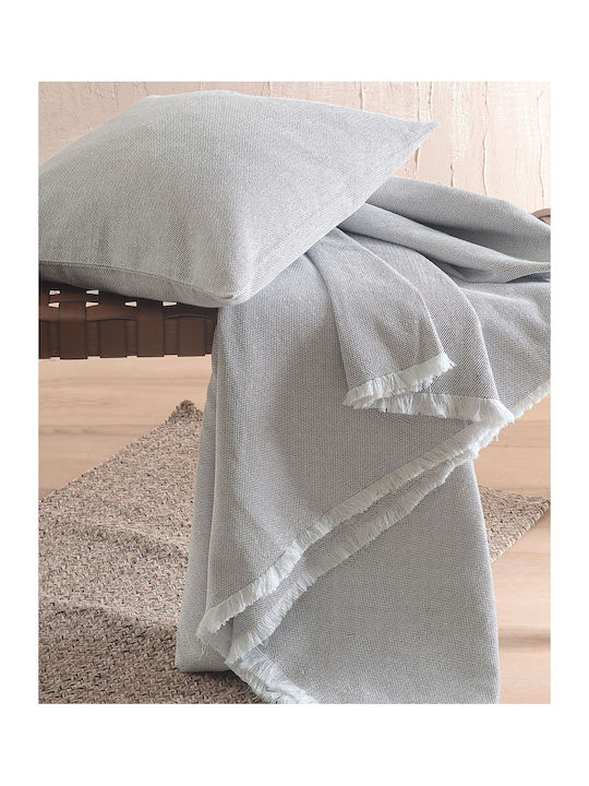 Rythmos Raven Decken & Couchdecken Viersitzer-Sofa Überwurf Jacquard 180x330cm Grau