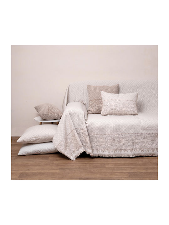 Anna Riska 1574 Ριχτάρι Πολυθρόνας Ζακάρ 180x150εκ. Beige