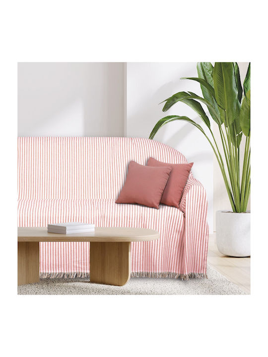 Das Home 0254 Sofa Throw 2 Seater Jacquard 180x250cm Ecru