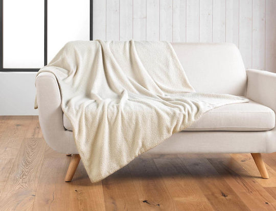 L-c Wooly Cuverturi Pentru Canapea De Fotoliu Bouclé 180x220cm Natural