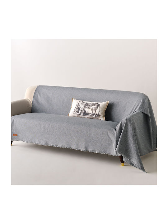 Kentia Serpantine Sofa Throw 2 Seater 180x240cm Gray
