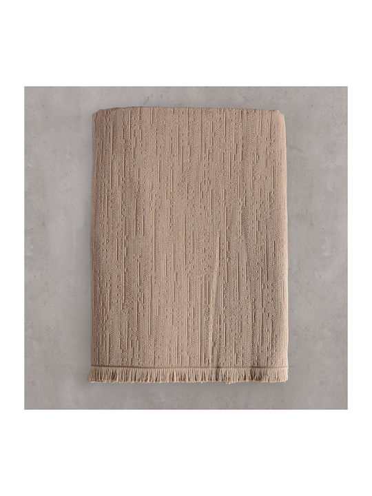 Rythmos Toris Armchair Throw Jacquard 180x160cm Ecru