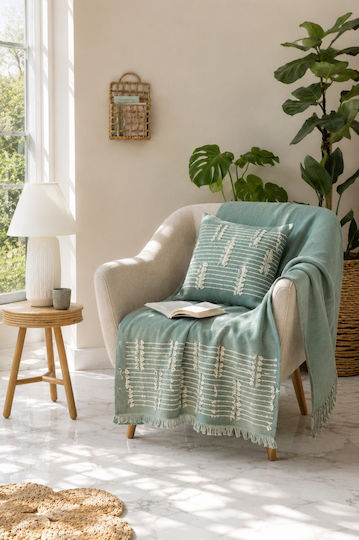 Nima Ριχτάρι Πολυθρόνας Chenille 180x180εκ. Πράσινο